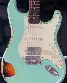 Xotic XSC-2 Medium Aged Surf Green Over 3 Tone Sunburst